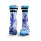 Chaussettes multicolores TIE DYE 2 STRIPES berry blue| HEXXEE SOCKS