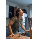 T-shirt Femme vert chiné FRENCH WOD | VERY BAD WOD x WILL LENNART TATOO