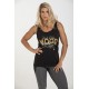 Training tank black REST DAY for women | THUNDERNOISE