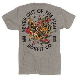 T-Shirt Homme gris NEVER OUT OF THE FIGHT | ROKFIT