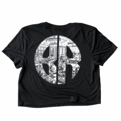 Crop t-shirt GYM RATS noir| BARBELL REGIMENT