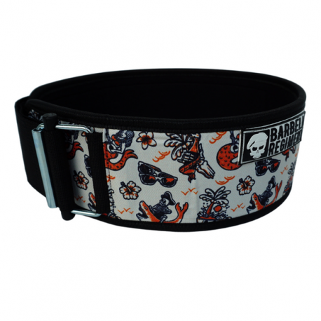 Ceinture de force blanche THE SUMMER personnalisable | BARBELL REGIMENT