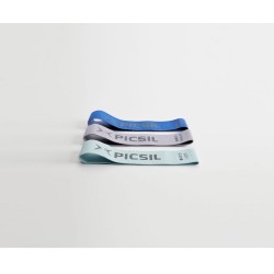 Pack de 3 bandes de résistance bleues tissu | PICSIL