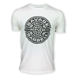 T-Shirt homme blanc SELF MADE | SAVAGE BARBELL