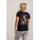 T-Shirt THUNDERNOISE femme noir PUNISHER MACHINE