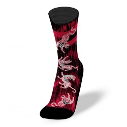 Red workout socks CHINA TIGER | LITHE APPAREL