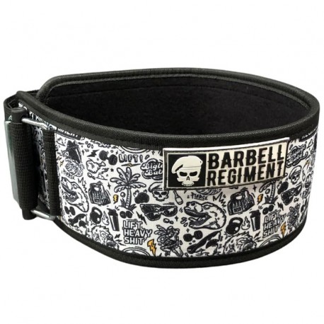 Ceinture de force blanche THE REGIMENT personnalisable | BARBELL REGIMENT