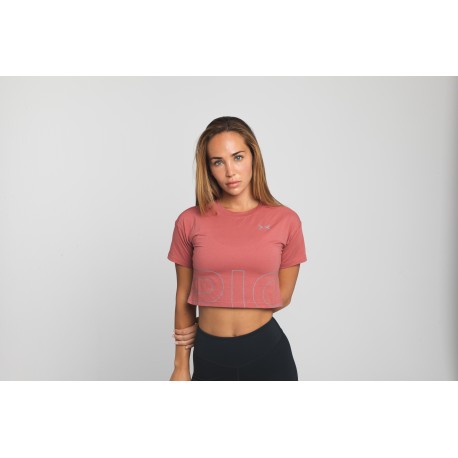 T-Shirt Crop femme rouge clair CORE | PICSIL CLOTHES