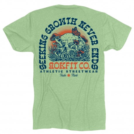 Men's green T-Shirt SEEKING GROWTH NEVER ENDS| ROKFIT