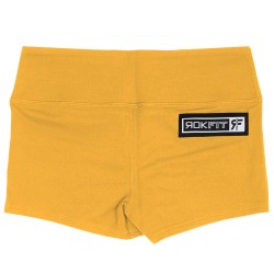 Short Femme taille middle jaune GOLD| ROKFIT