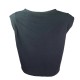 WOMEN'S CUT OFF SLEEVELESS CROP T black for women | SAVAGE BARBELL