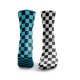 Blue White workout CHECKERBOARD HALF 'N' HALF socks I HEXXEE SOCKS