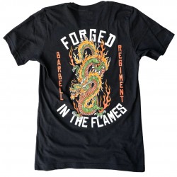 T-Shirt noir FORGED IN THE FLAMES | BARBELL REGIMENT