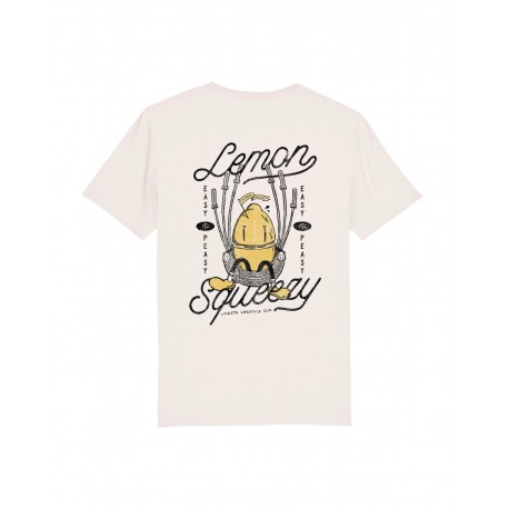T-Shirt beige EASY PEASY LEMON SQUEEZY | THUNDERNOISE