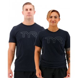T-Shirt unisexe 088 noir gris BIG OUTLINE LOGO | TYR