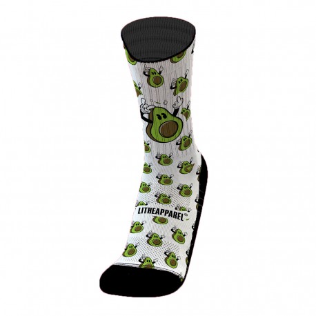 Chaussettes RUDE AVOCADO EXCLUSIVE TD WHITE| LITHE APPAREL