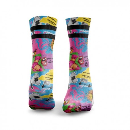 Multicolor workout SHUT UP and SQUAT 2 STRIPES socks – HEXXEE SOCKS