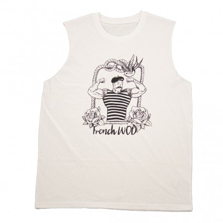 Muscle tank white GORILLA OPS for men | VERY BAD WOD