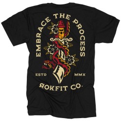 T-Shirt Homme noir EMBRACE THE PROCESS| ROKFIT