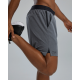Men's grey short UNBROKEN UNLINED 7" 255 Charcoal Heather BIG LOGO | TYR