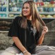 Unisex black oversized T-Shirt TREBLE| ROKFIT