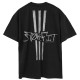 Unisex black oversized T-Shirt TREBLE| ROKFIT