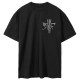 Unisex black oversized T-Shirt TREBLE| ROKFIT