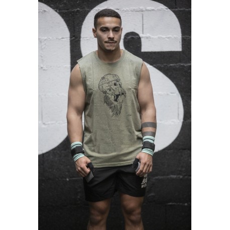 Muscle tank vintage green GORILLA OPS for men | VERY BAD WOD