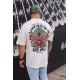 Unisex beige oversized T-Shirt PREPARE FOR THE UNKNOWN | ROKFIT
