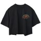 T-shirt femme Crop oversize noir FIERCELY DETERMINED | ROKFIT