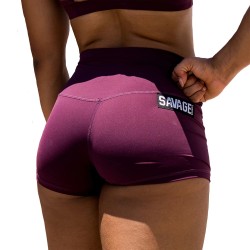 Short taille haute femme Violet WINE | SAVAGE BARBELL