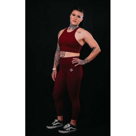 Legging taille haute Femme THE SOFTY rouge cardinal | VERY BAD WOD