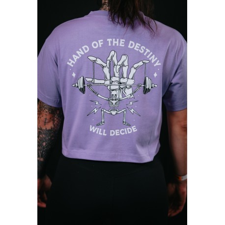 Crop top oversize violet HAND OF DESTINY | VERY BAD WOD