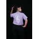 Crop top oversize violet TRAIN HARD STAY COOL | VERY BAD WOD