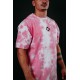 Unisex pink oversized T-Shirt TIE DYE HAND OF DESTINY | VERY BAD WOD