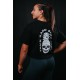 Unisex black oversized Crop Top HAND OF DESTINY | VERY BAD WOD