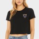 Black training crop T-shirt BEETLE KEY | JUSTHANG