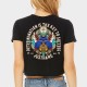 Black training crop T-shirt BEETLE KEY | JUSTHANG