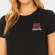 Black training crop T-shirt BARBELL FLOWER | JUSTHANG