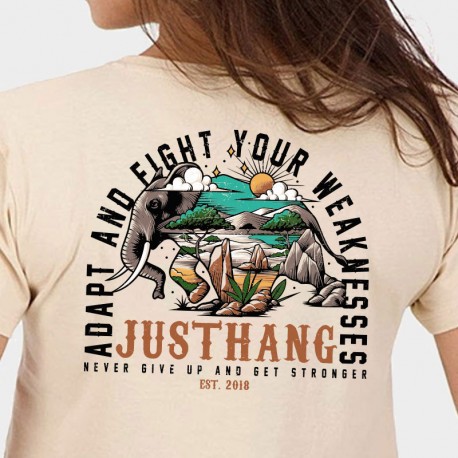 T-shirt femme Crop Beige Désert JUMBO | JUSTHANG