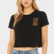 Black training crop T-shirt BEAR GETS UP | JUSTHANG