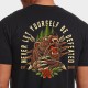 Men's Heather Black T-Shirt BEAR GETS UP | JUSTHANG