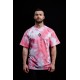 Unisex pink oversized T-Shirt TIE DYE TRAIN HARD STAY COOL | VERY BAD WOD