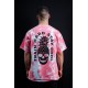 Unisex pink oversized T-Shirt TIE DYE TRAIN HARD STAY COOL | VERY BAD WOD