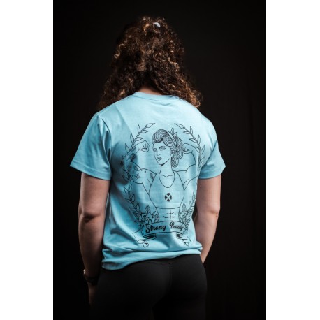 Unisex light blue T-Shirt STRONG BEAUTY | VERY BAD WOD