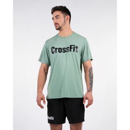 Men T-shirt CROSSFIT® PLAIN REGULAR green shale| NORTHERN SPIRIT