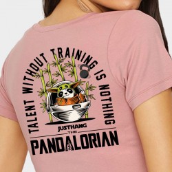 T-shirt femme Crop rose PANDALORIAN 2.0 | JUSTHANG
