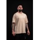 Unisex brown grege oversized T-Shirt WAKE UP BEFORE TIME CAP | VERY BAD WOD