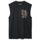 Men's black sport Sleeveless tee DANCE WITH THE TIDES | ROKFIT