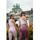 Taille haute du legging technique femme sport rose
